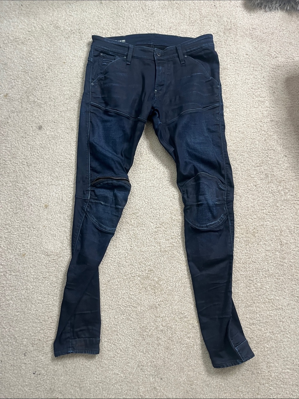 G-Star Raw Dark Navy Moto-Style Jeans